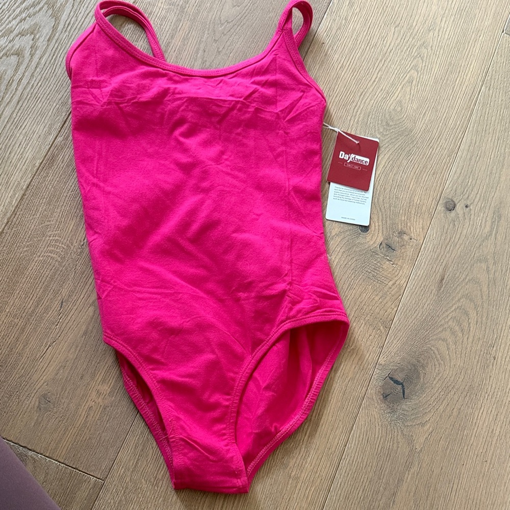 Girls' Hot Pink Tank Leotard